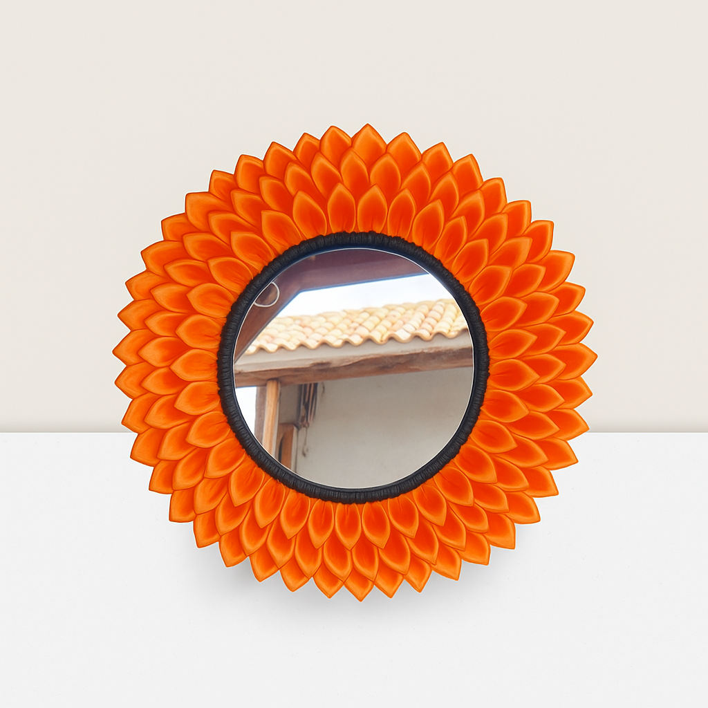 Espelho Girassol em Cetim